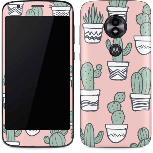 Pink Cactus Moto E5 Play Skin